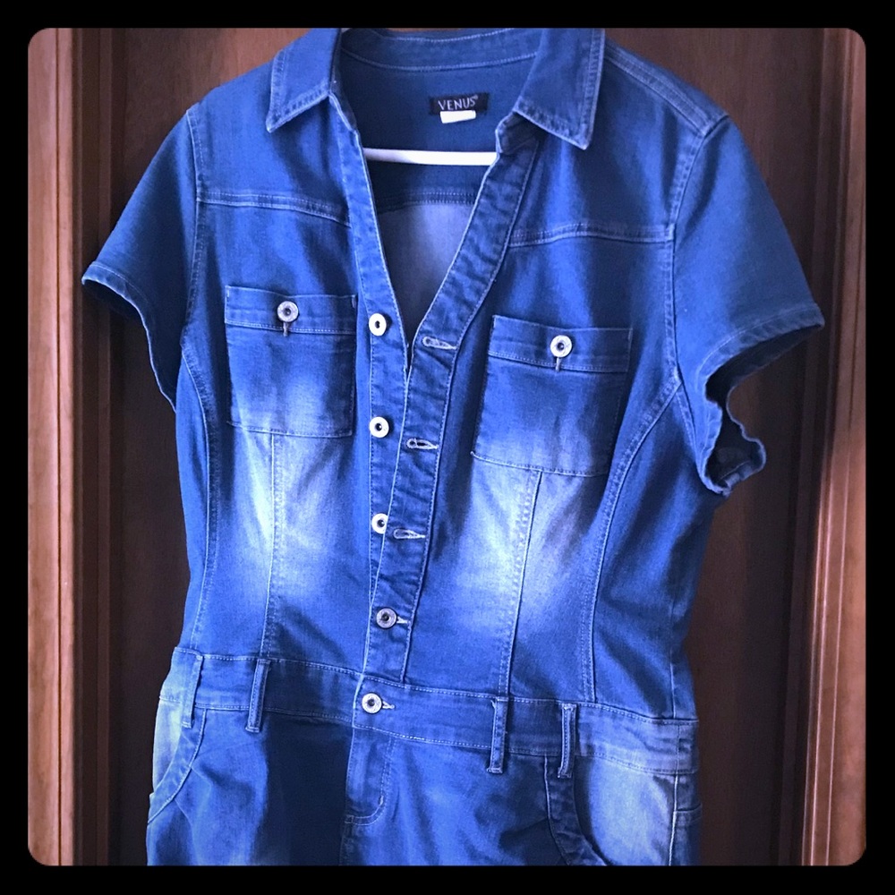 Distressed denim Dress - Picture 1 of 10